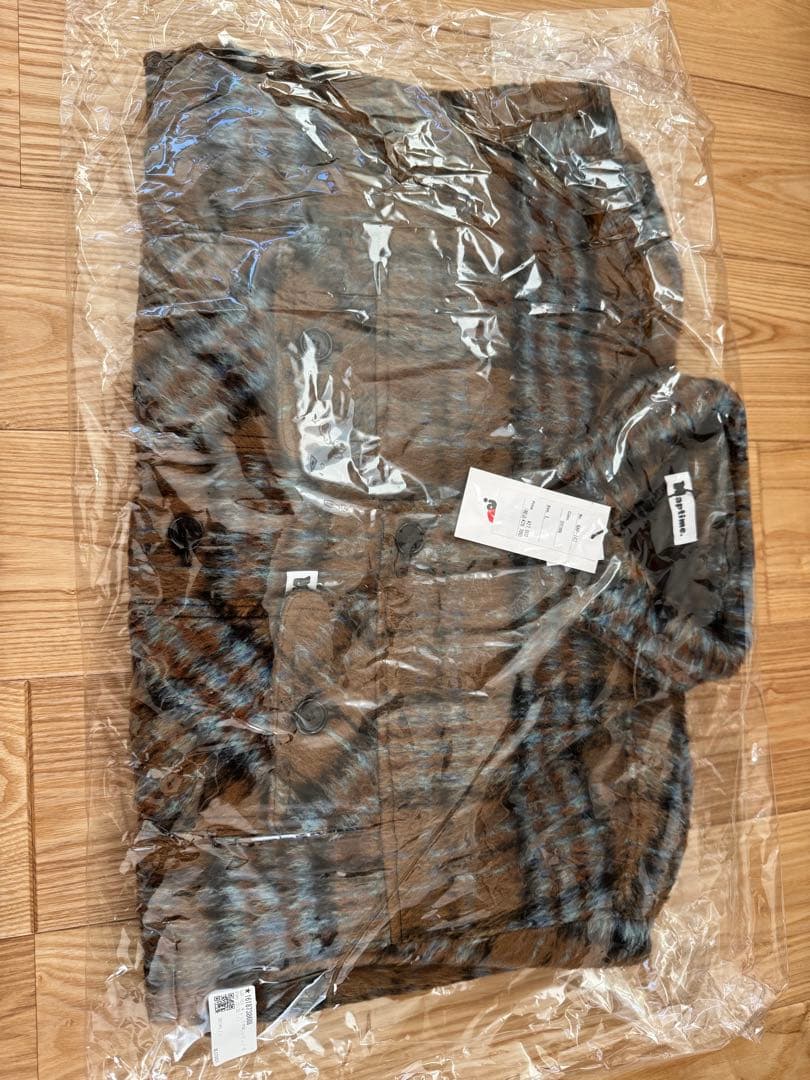 naptime チェック中綿ジャケット　ブラウン