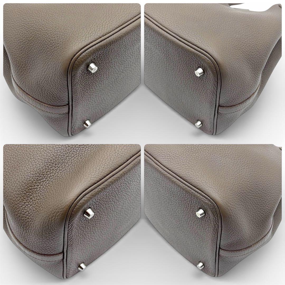 【美品】エルメス ピコタンロック MM トリヨン エタン ハンドバッグ