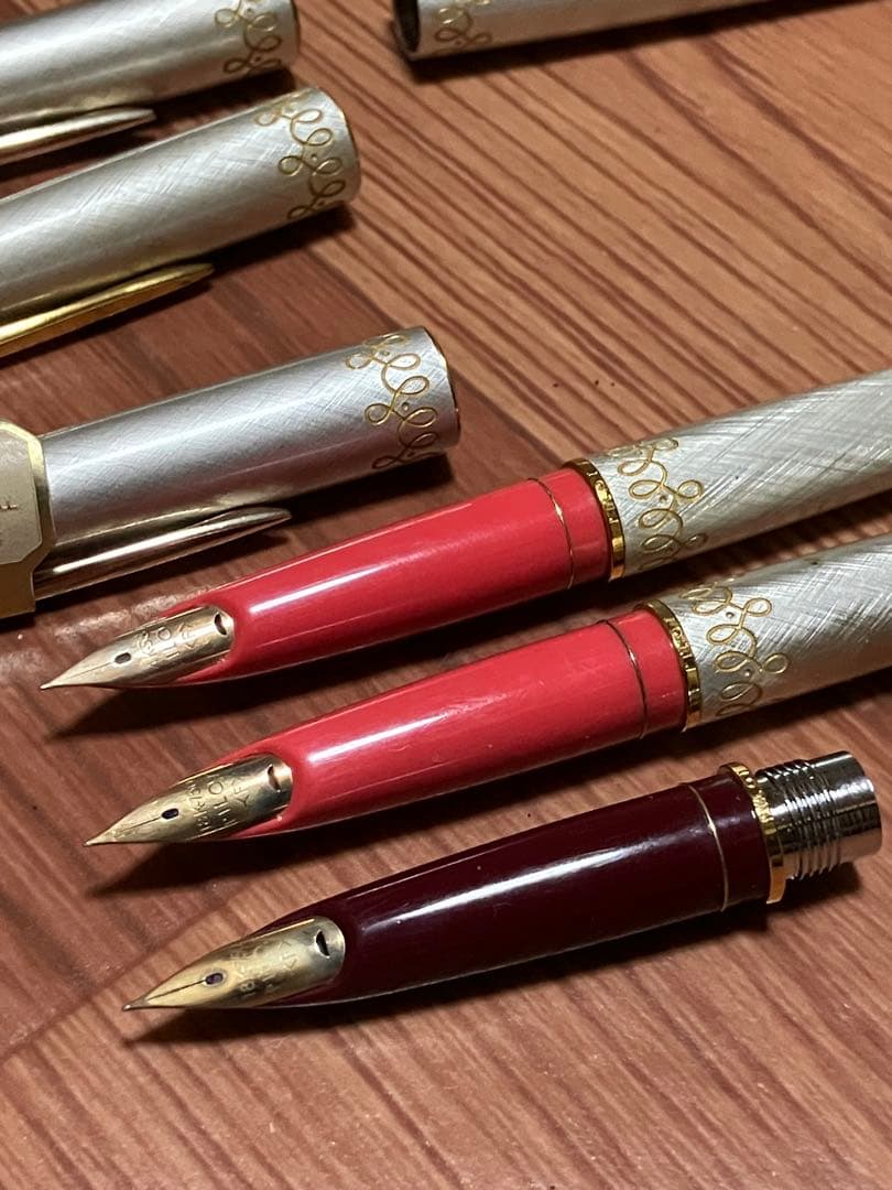 未使用 PILOT 万年筆 3本セット ペン先 14K 18K 2本 シルバー