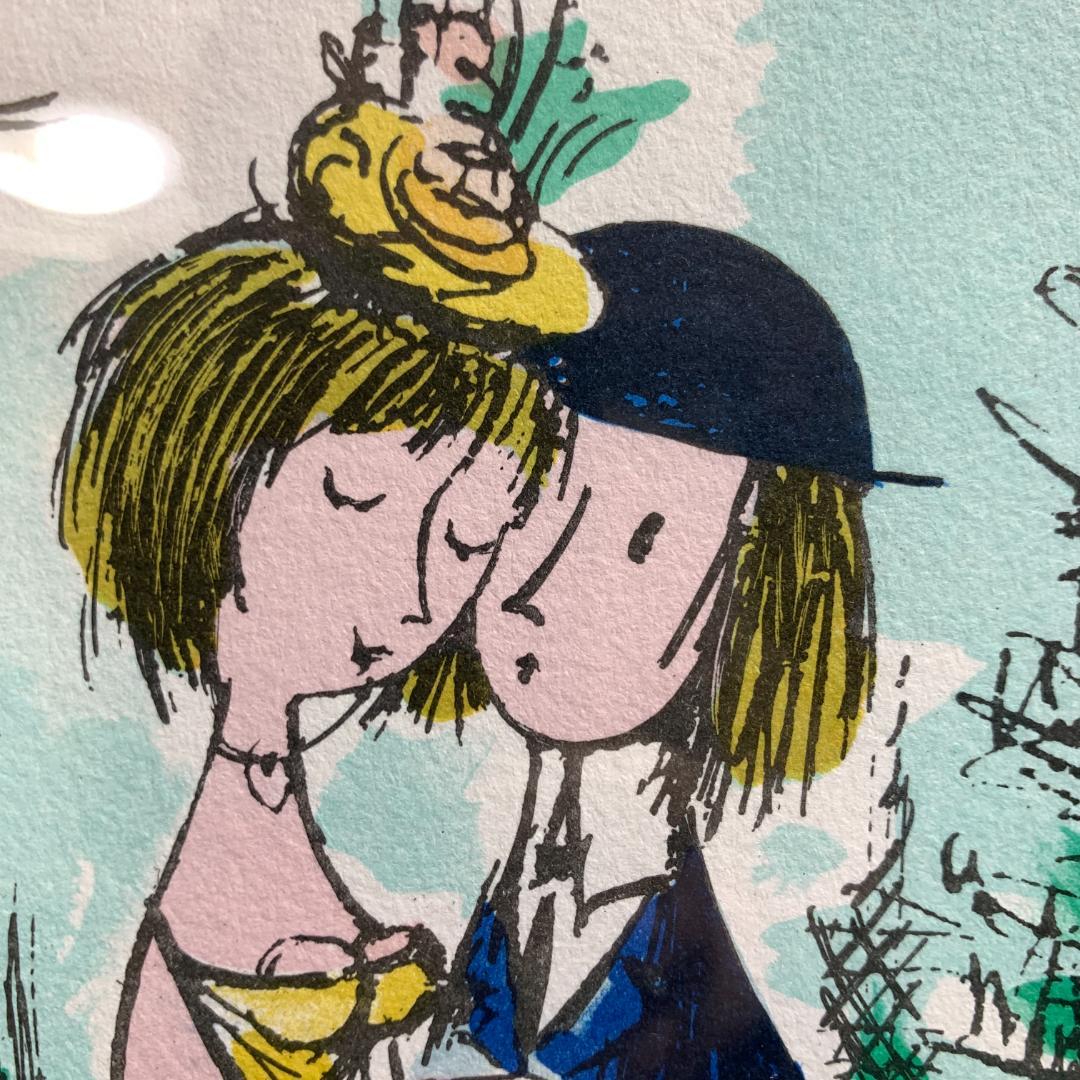 レイモン・ペイネ Raymond Peynet 湖上の恋リトグラフ サイン有