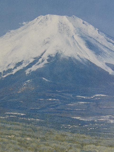 田中芳照、【霊峰】、希少な限定額装用画集画、新品高級額 額装付、状態良好