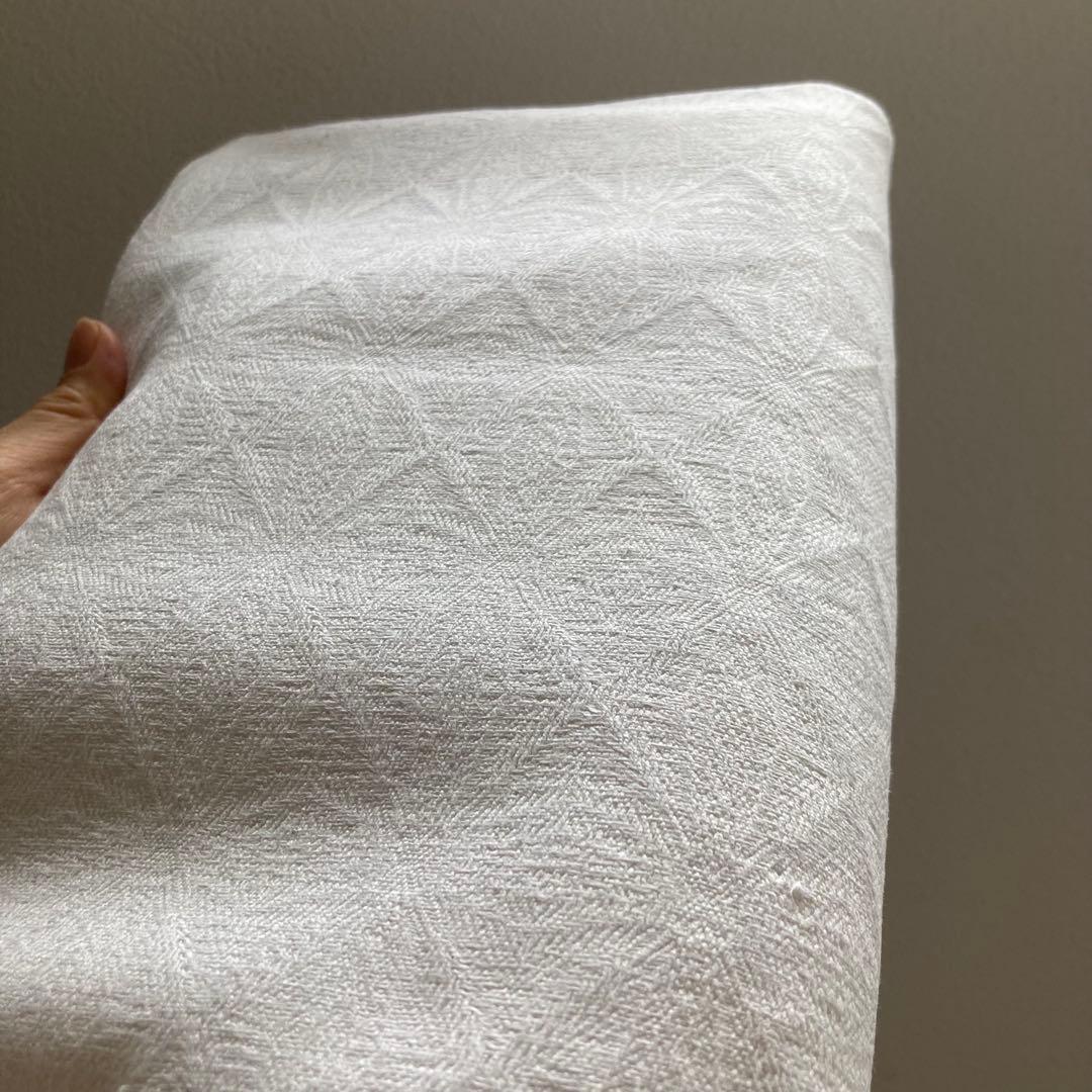 H北欧ヴィンテージ1950s伝統織りリネンのテーブルクロス（大サイズ