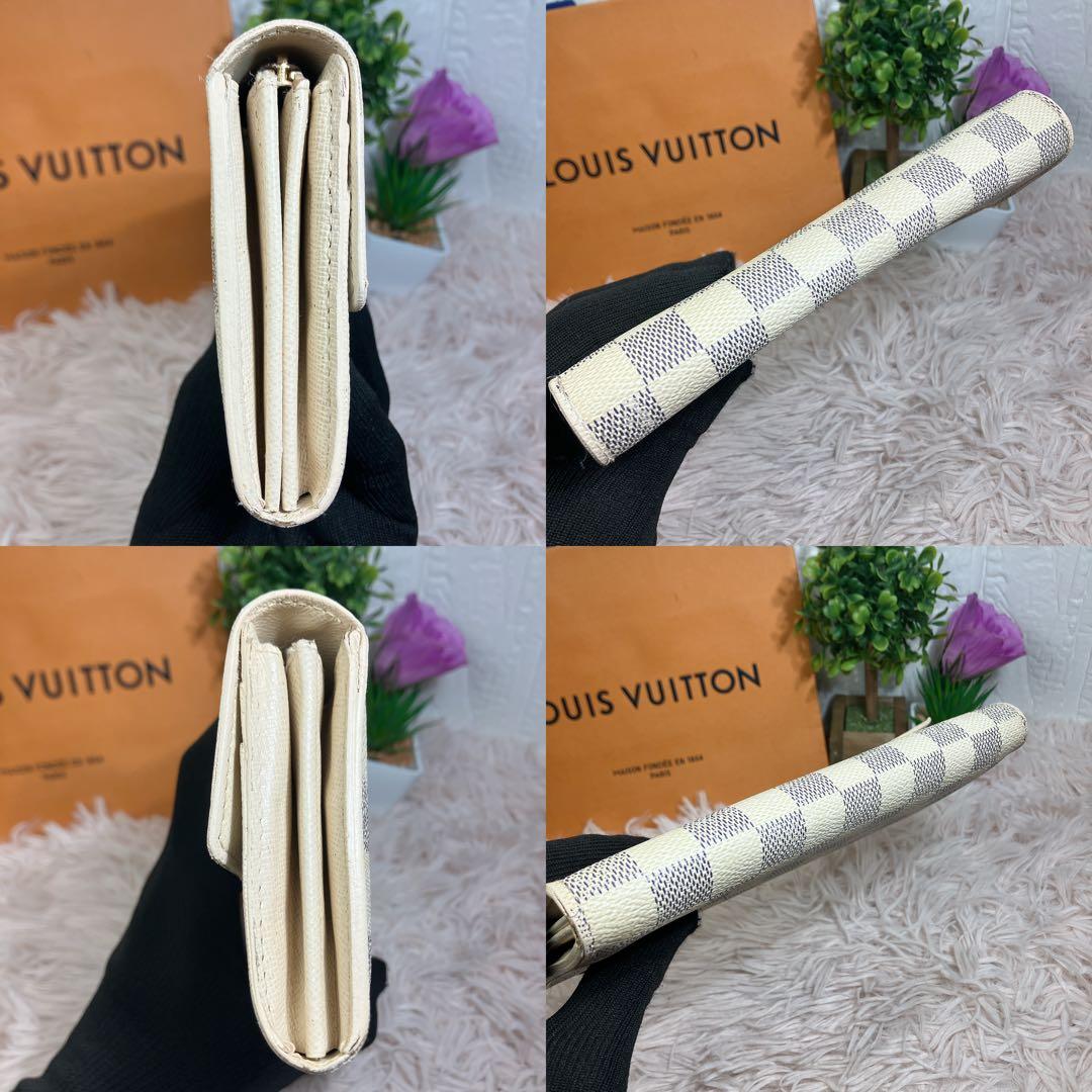 ！美品！ ルイヴィトン ダミエアズール ポルトフォイユ サラ レディース 長財布