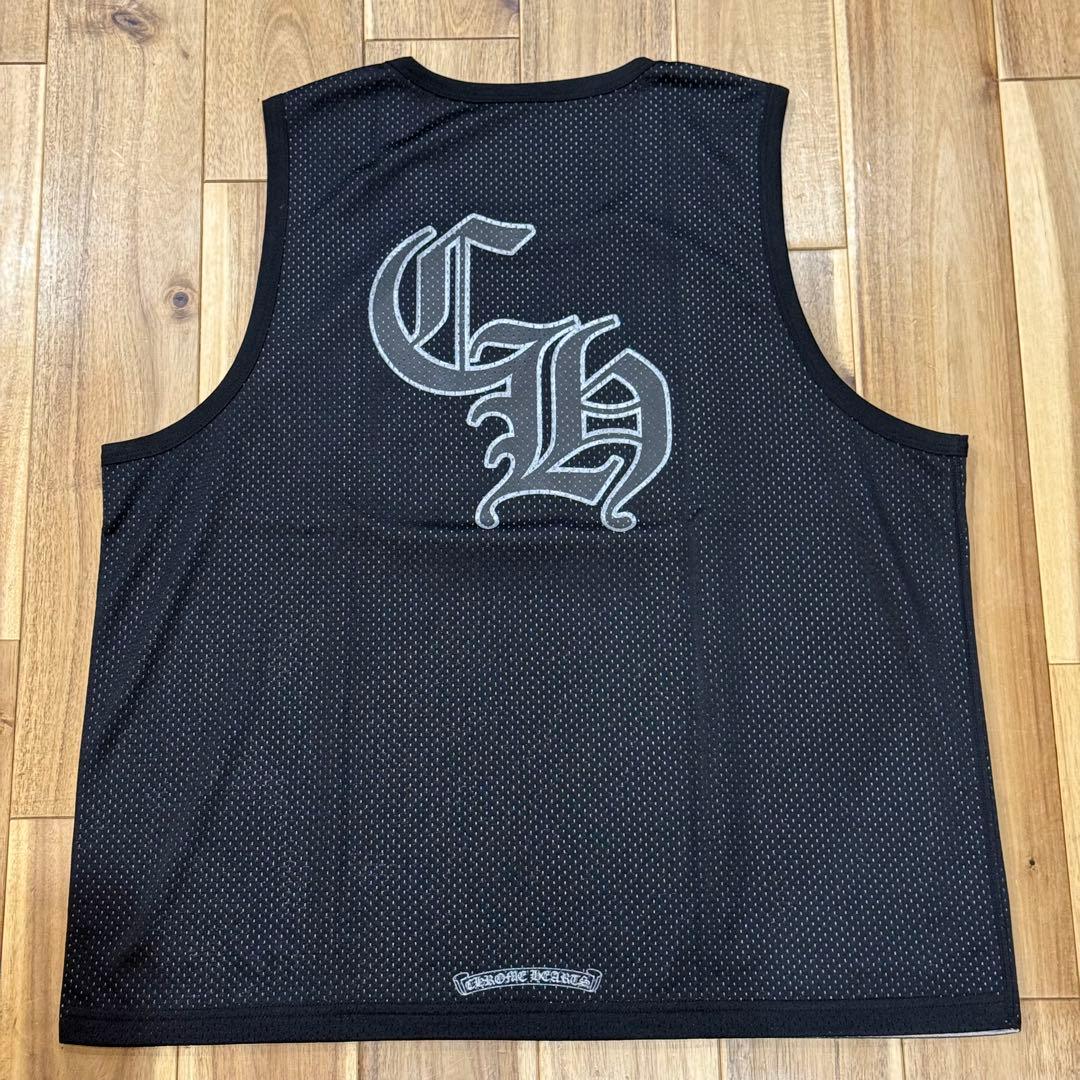 新品レア クロムハーツ メッシュ mesh タンクトップ ジャージ ブラック L