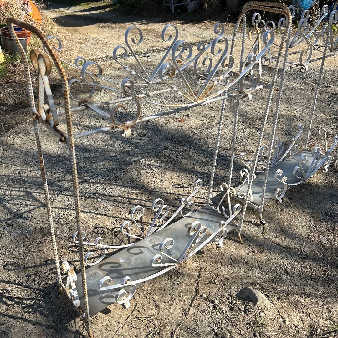 昭和　アンティーク　ガーデニング　シャビー アイアン　直接お渡し限定