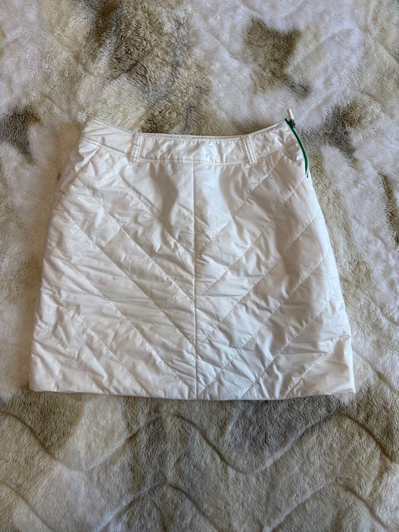 【Callaway】ホワイト Vネック キルティングジャケット スカート