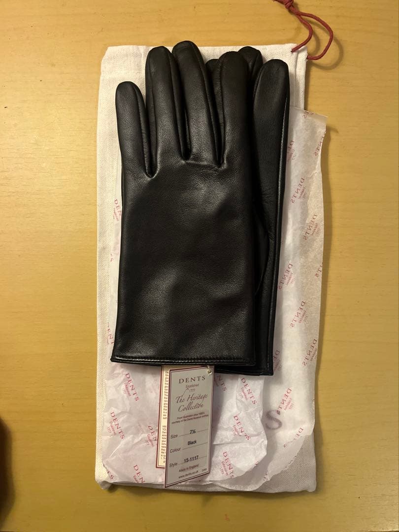 新品DENTS 15-1117 スマホ対応 レザーグローブ ブラック デンツ
