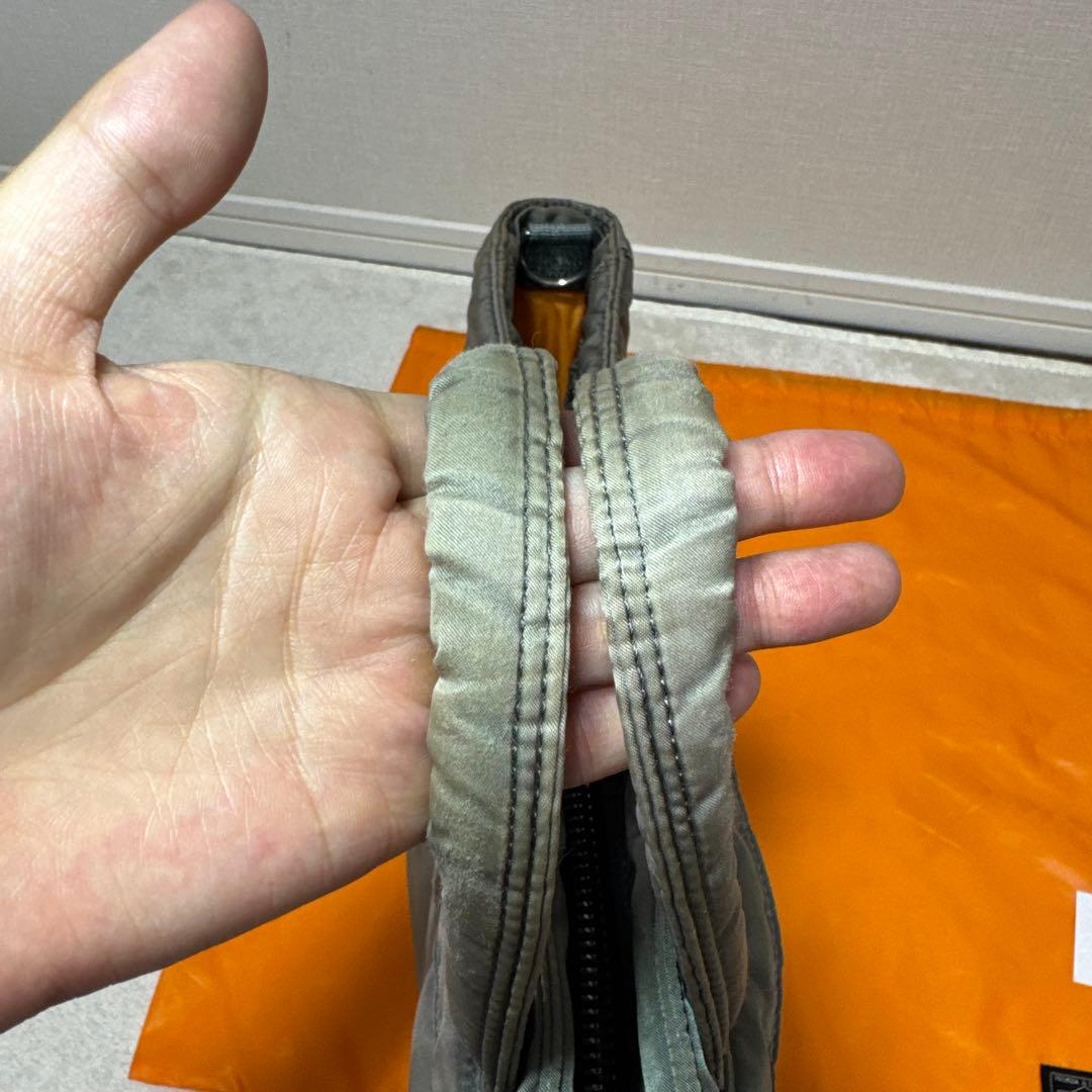 69 美品　ポーター　タンカー　ビジネスバッグ　2way グレー　シルバー