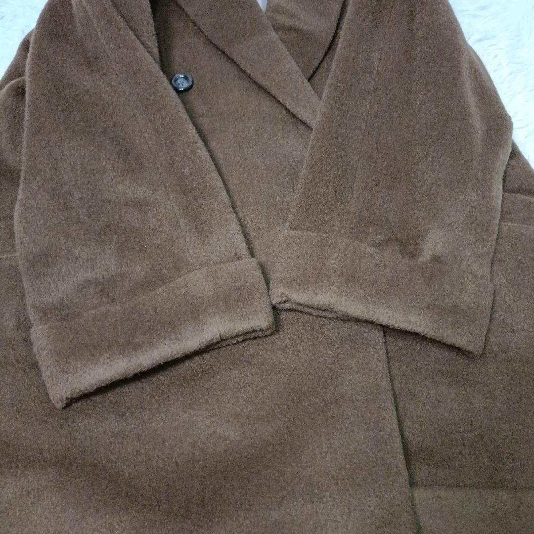 美品■Burberrys ダブル チェスターコート ブラウン カシゴラ・モヘア混