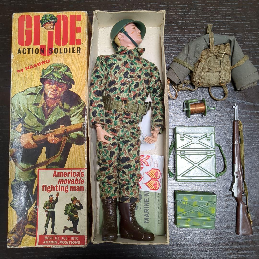 60年代ハスブロ　GIJOE （giジョー）箱付き 通信器　背嚢　ポンチョなど