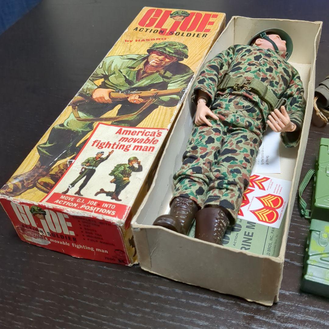 60年代ハスブロ　GIJOE （giジョー）箱付き 通信器　背嚢　ポンチョなど