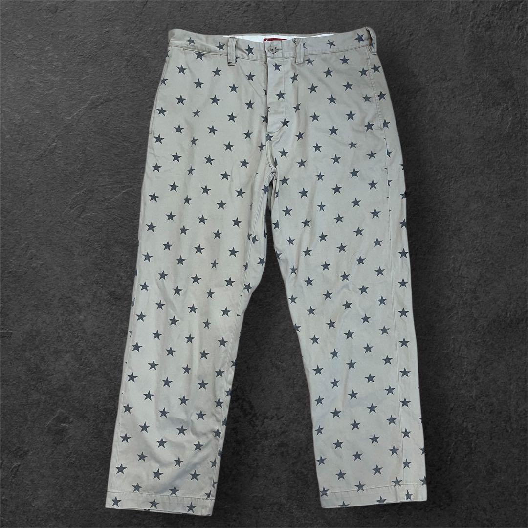 パンツ 22ss supreme pin up chino stars W34