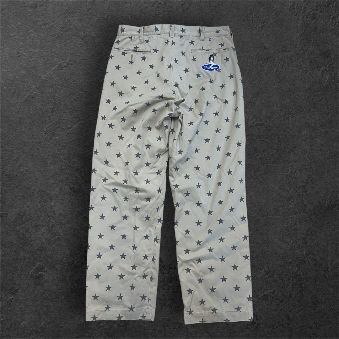 パンツ 22ss supreme pin up chino stars W34