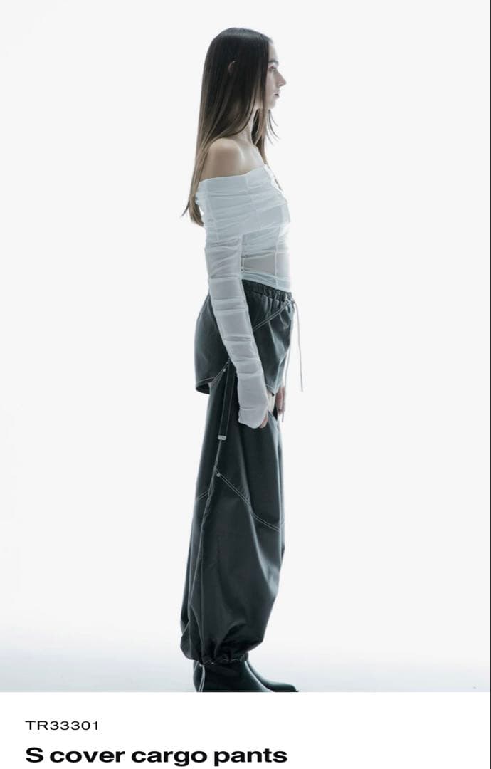 THEREDTHREAD S cover cargo pants ブラック