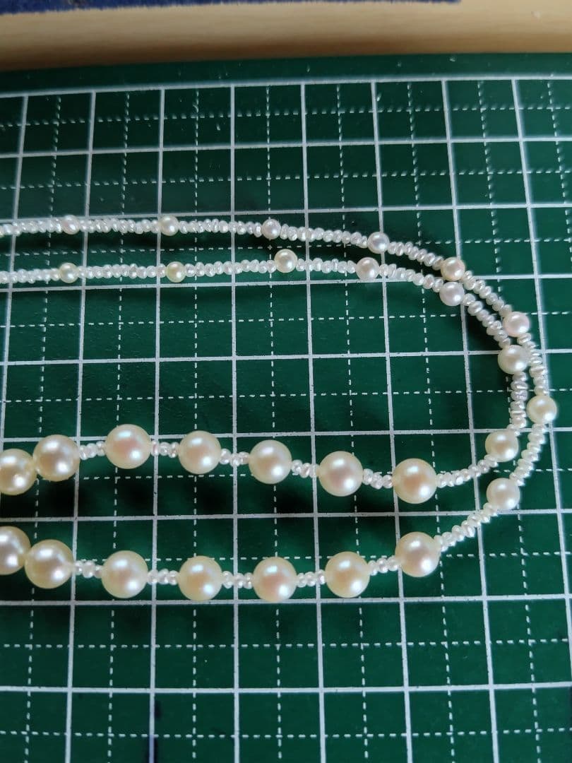 各種サイズ、アコヤ真珠と、あこや砂芥子パールの、Y字ネックレス