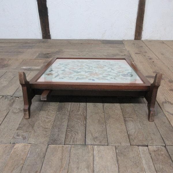 イギリス アンティーク 家具 ファイヤースクリーン サイドテーブル 6948d