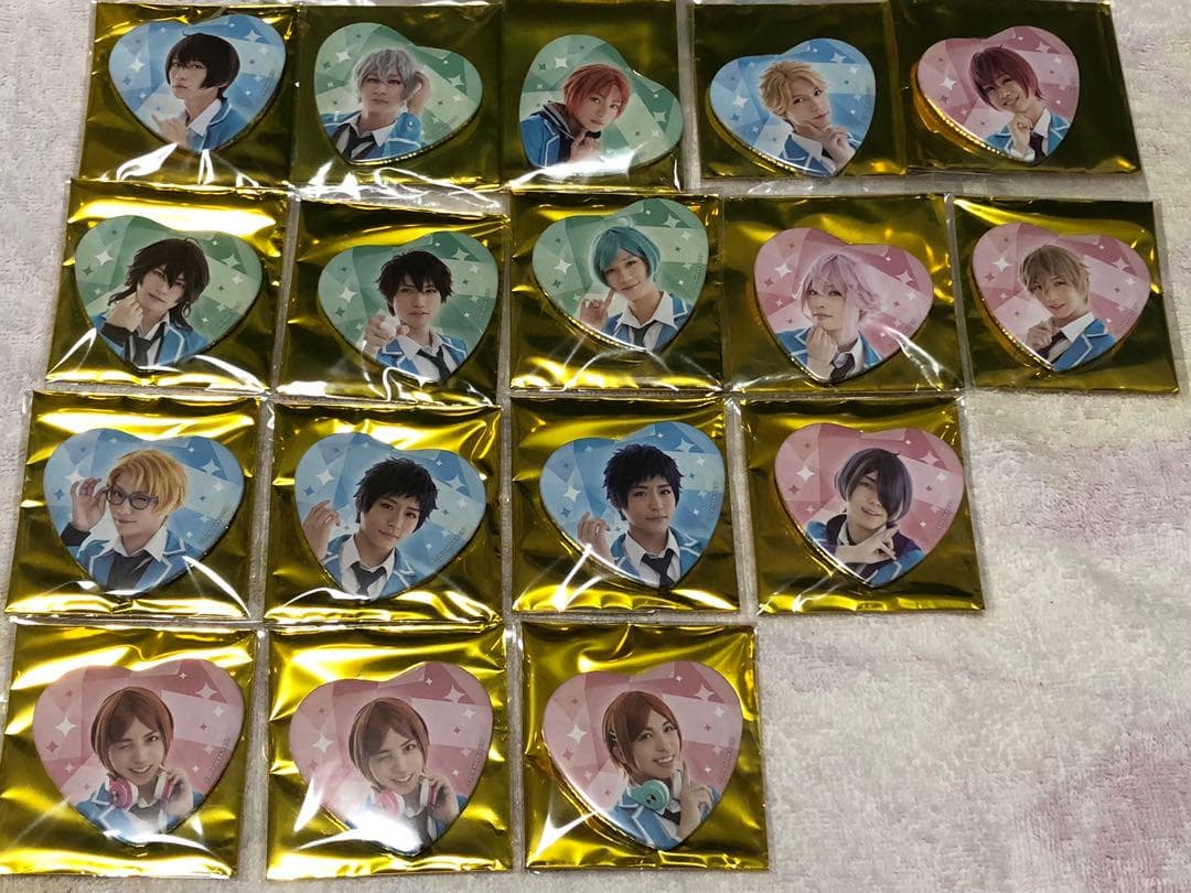 あんステ 缶バッジ ハート缶 ホロ缶