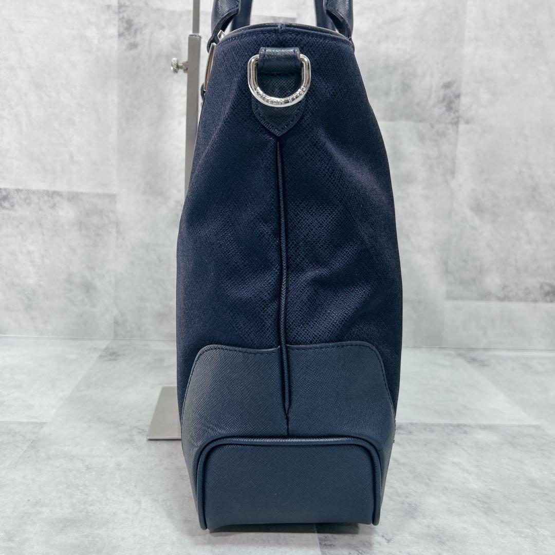 PELLE MORBIDA ペッレモルビダ キャピターノ トートバッグ A4 紺