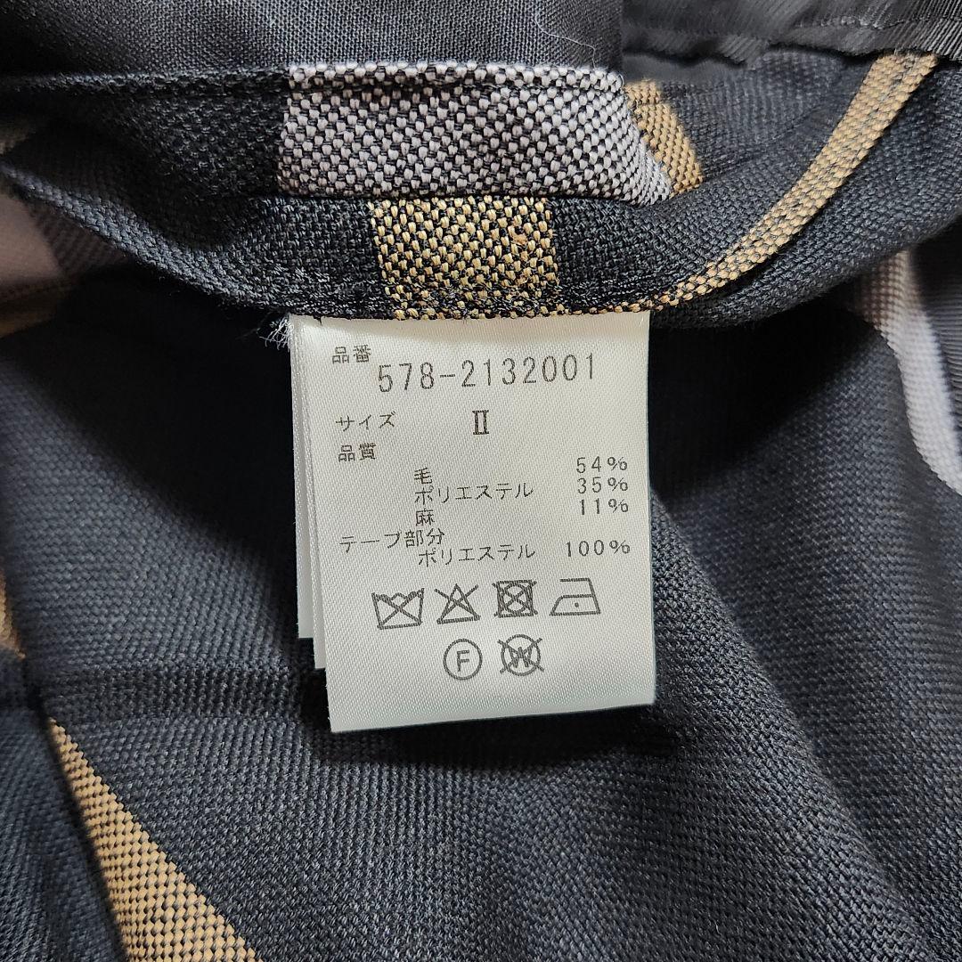 タグ付き☆マーガレットハウエル　ラージチェックウールブレンドスカート　プリーツ