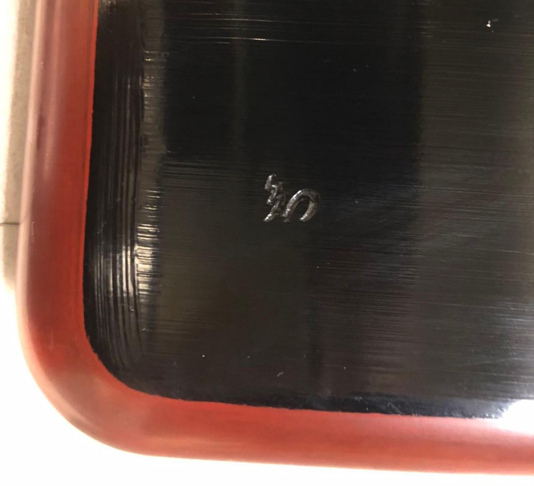 鎌倉彫　菊　竹　お盆　漆器　アンティーク