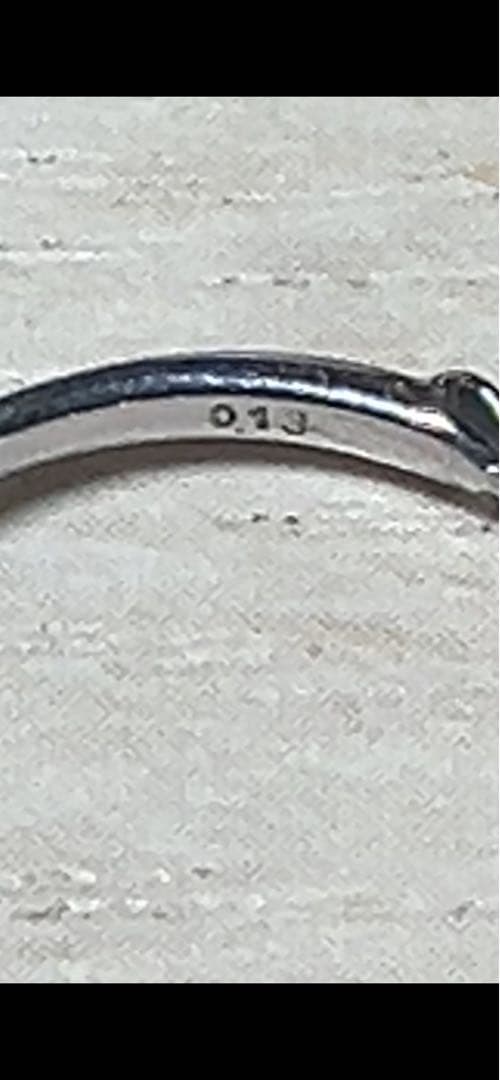 ハーフエタニティリング　0.13ct K10 9号