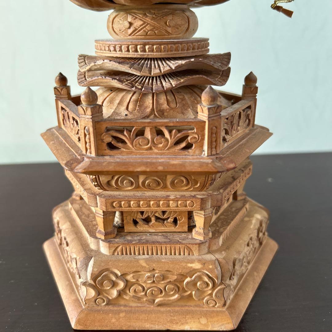 千手観音像　木彫り　仏像　骨董品