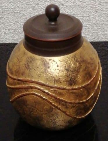 鯉江廣作　玲光窯　茶心壺　茶入　共箱　共布　略歴付　煎茶道具