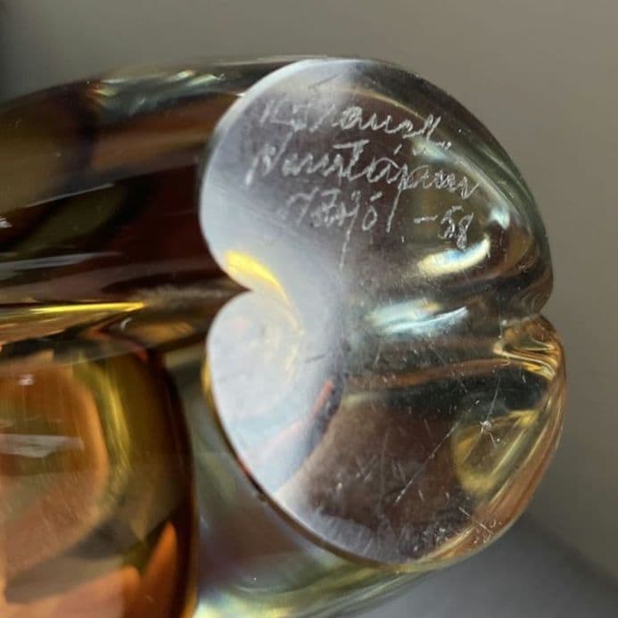 Nuutajärvi　Kaj Franck　フラワーベース　オブジェ　傷有