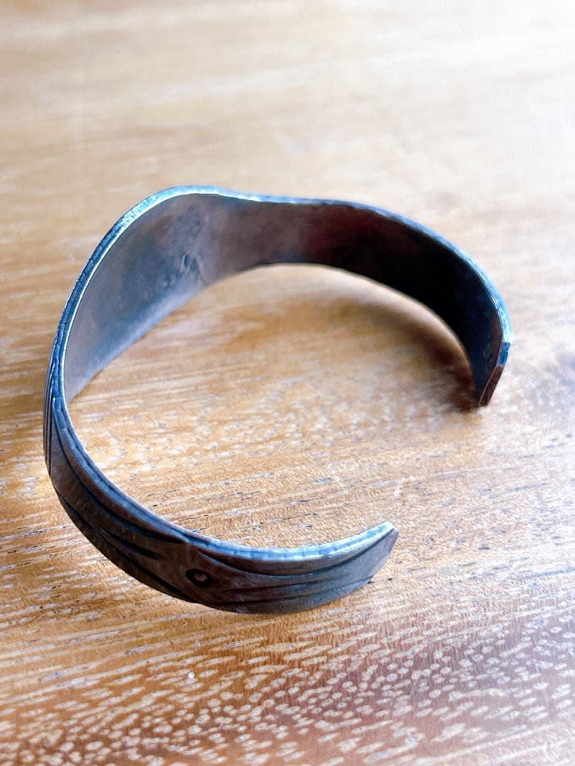 インディアンジュエリー ターコイズ シルバー バングル フリーサイズ DD