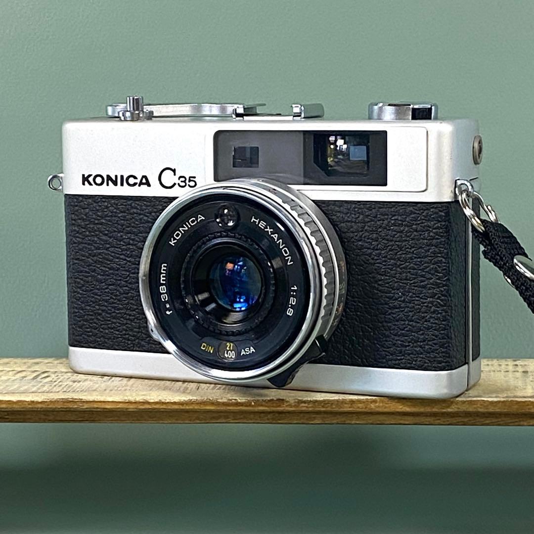 【作動保証1ヶ月】整備済、完動品/ コニカ Konica C35 初期型