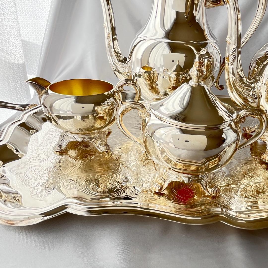 【F.B.Rogers】ティーサービス 5点 ティーポット / トレー