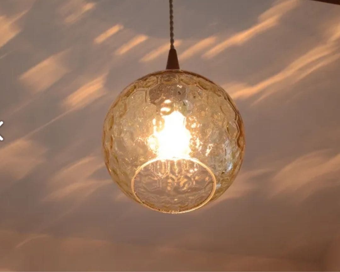 【nomiさま専用】ヴィンテージ デザインガラス ペンダントランプ