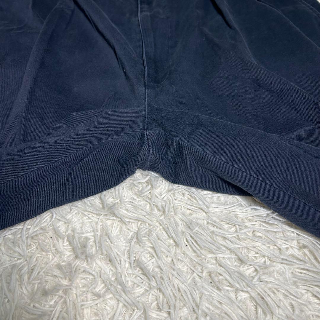 90s　ポロラルフローレン　ポロチノ　チノパン　USA製　ネイビー　W40