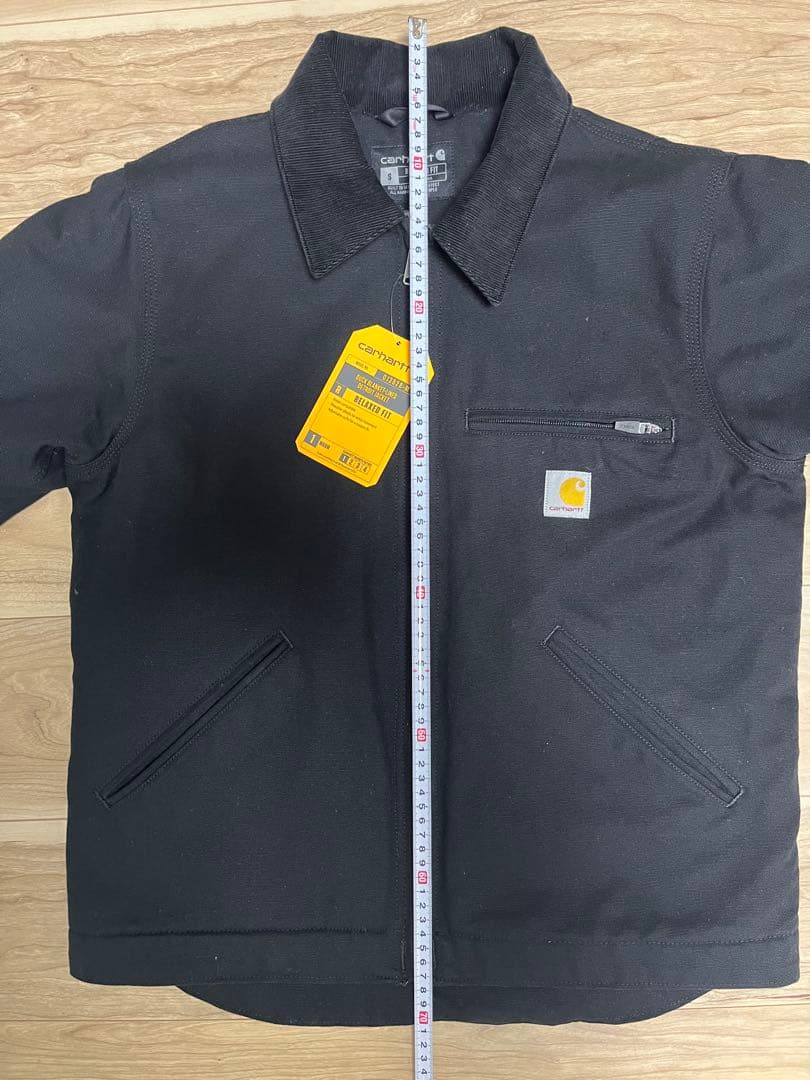 早い者勝ち ブラック デトロイトジャケット ダック地 S カーハート