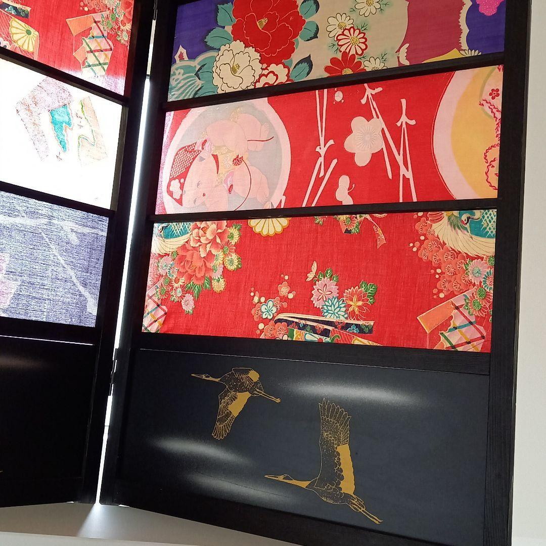 【いいね！不要】ハンドメイド　リメイク　　大正ロマン　衝立　パーティション　屏風