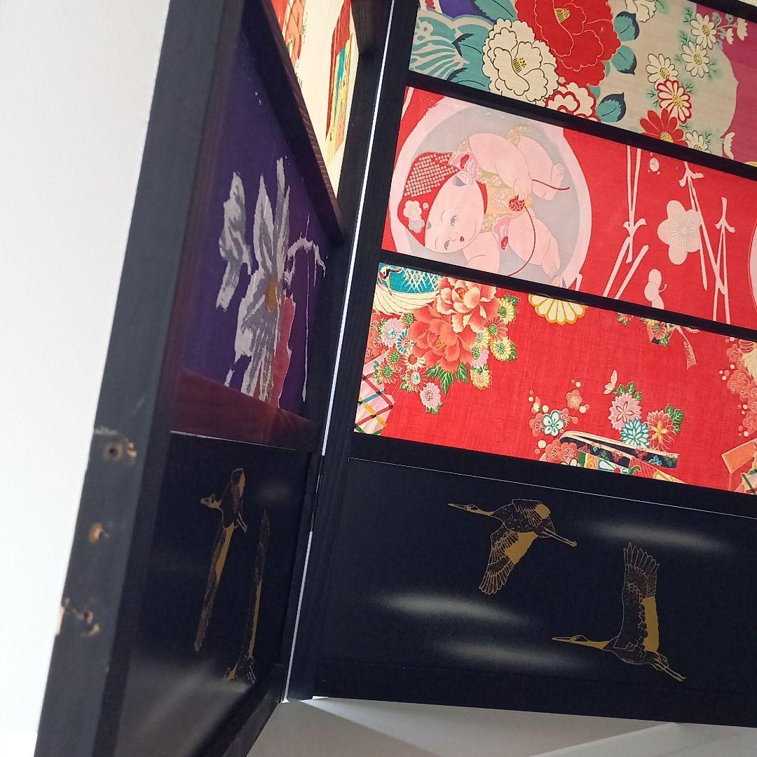 【いいね！不要】ハンドメイド　リメイク　　大正ロマン　衝立　パーティション　屏風