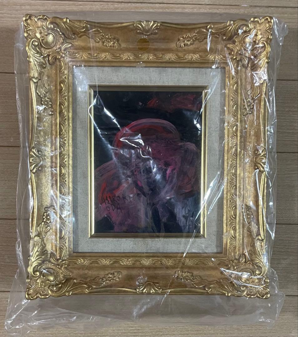 織田廣喜　少女　ガラス絵　共シール　二科会理事長　0号　e919