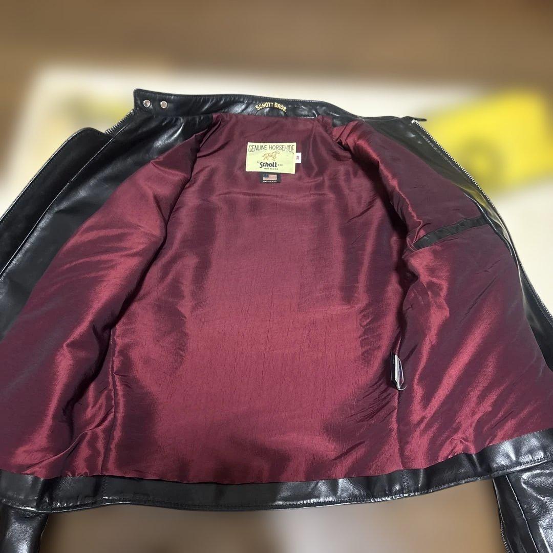 超美品‼️schott641xxホースハイド馬革ライダース38インチ