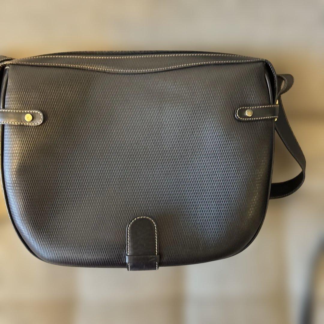 gucciブラックナイロンショルダーバッグ