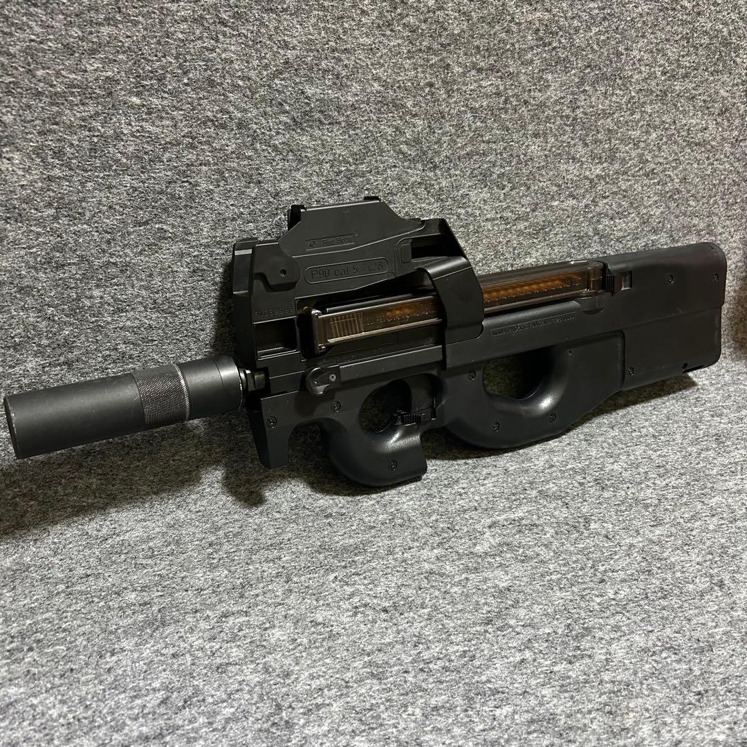 東京マルイ P90 電動ガン サイト付 トレーサー3本 動作未確認