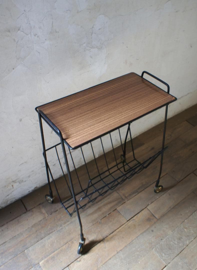 サイドテーブル　ワゴン　ミッドセンチュリー　ヴィンテージ　北欧　フランス