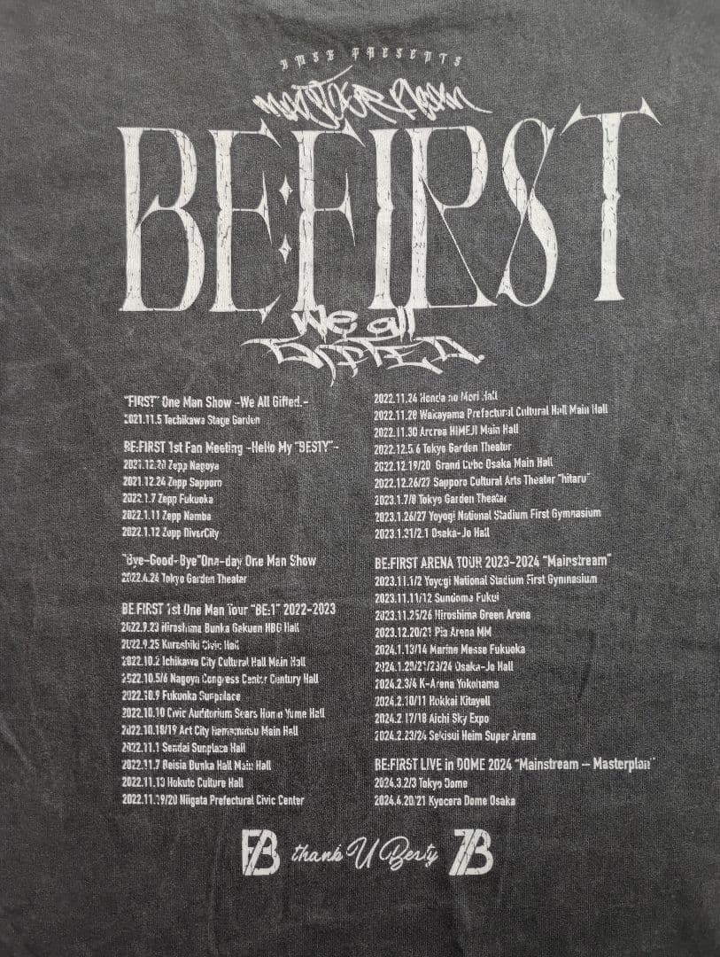 BE:FIRST メンバープロデュースTシャツ Lサイズ　FC限定