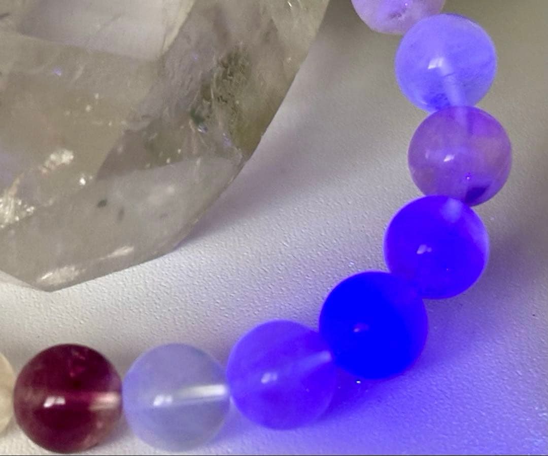 最高品質　幻想世界に架かる美しき虹　幻のレインボーシャインフローライトのブレス