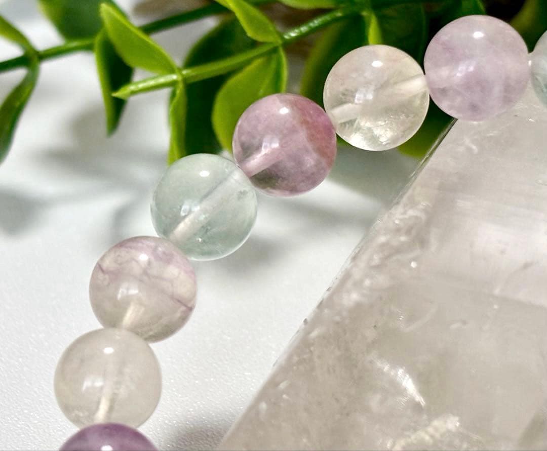 最高品質　幻想世界に架かる美しき虹　幻のレインボーシャインフローライトのブレス