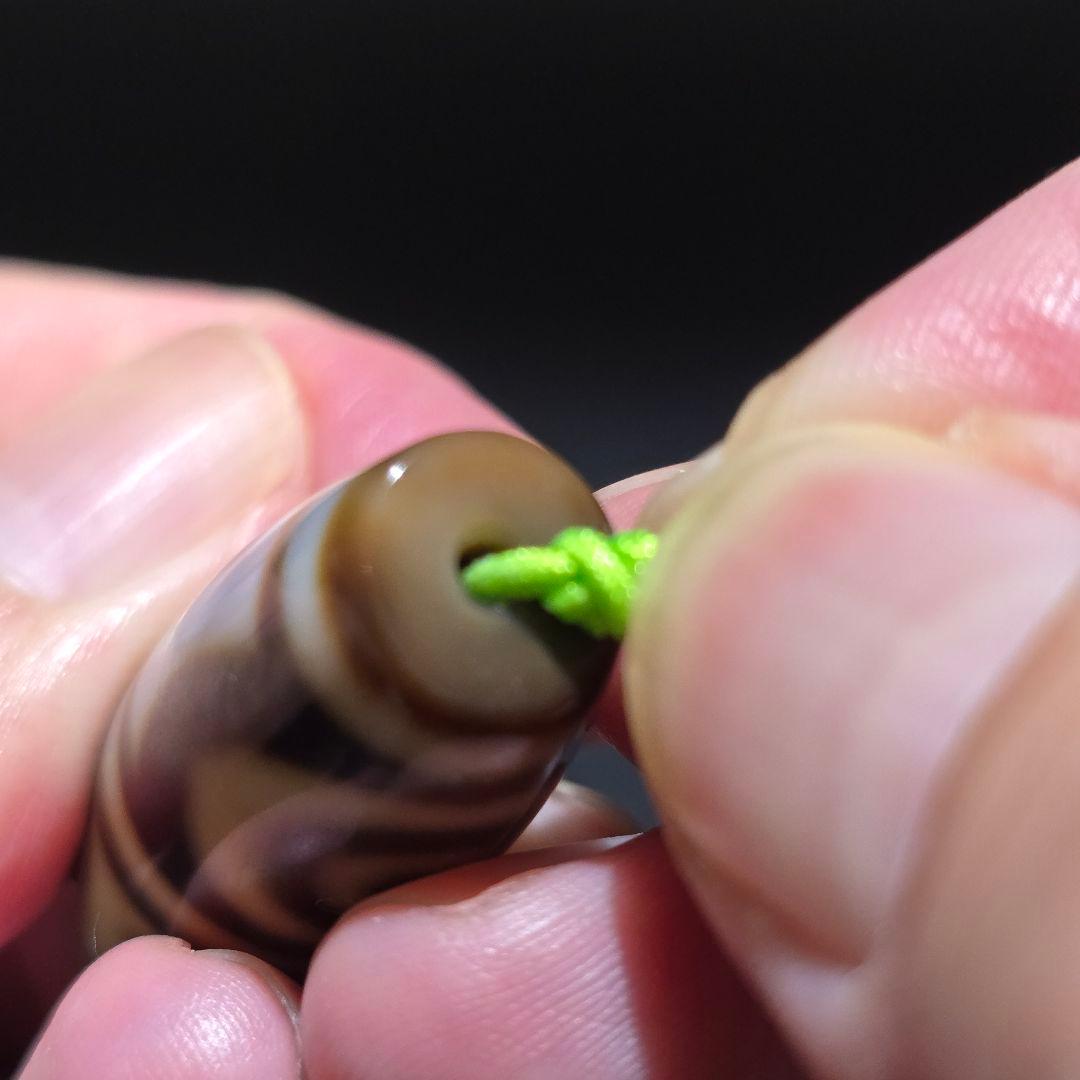 18 老礦天珠　二重双天地天珠　天然石　風水　御守り　ブレスレット　ネックレス