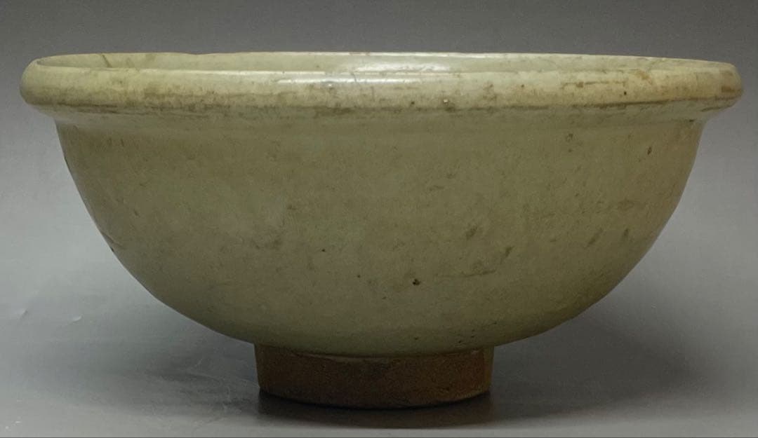 極め　桂又三郎識　花文様茶碗　北宋時代　仕覆　金直し 　d323