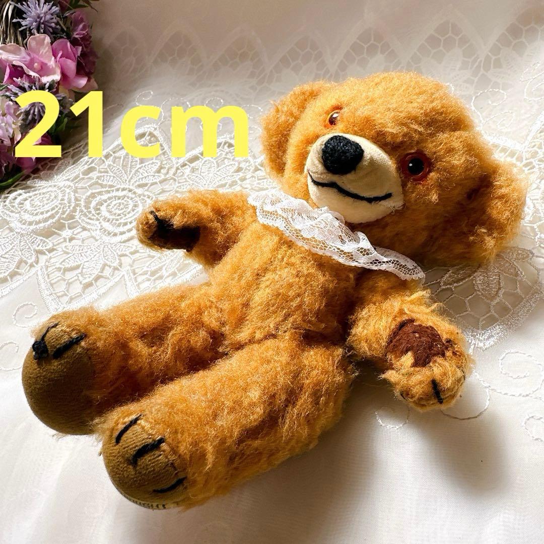 ✨レア✨❤️オレンジブラウンのちびチーキー❤️メリーソート　アンティークテディベア