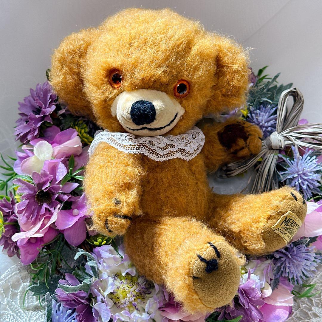 ✨レア✨❤️オレンジブラウンのちびチーキー❤️メリーソート　アンティークテディベア