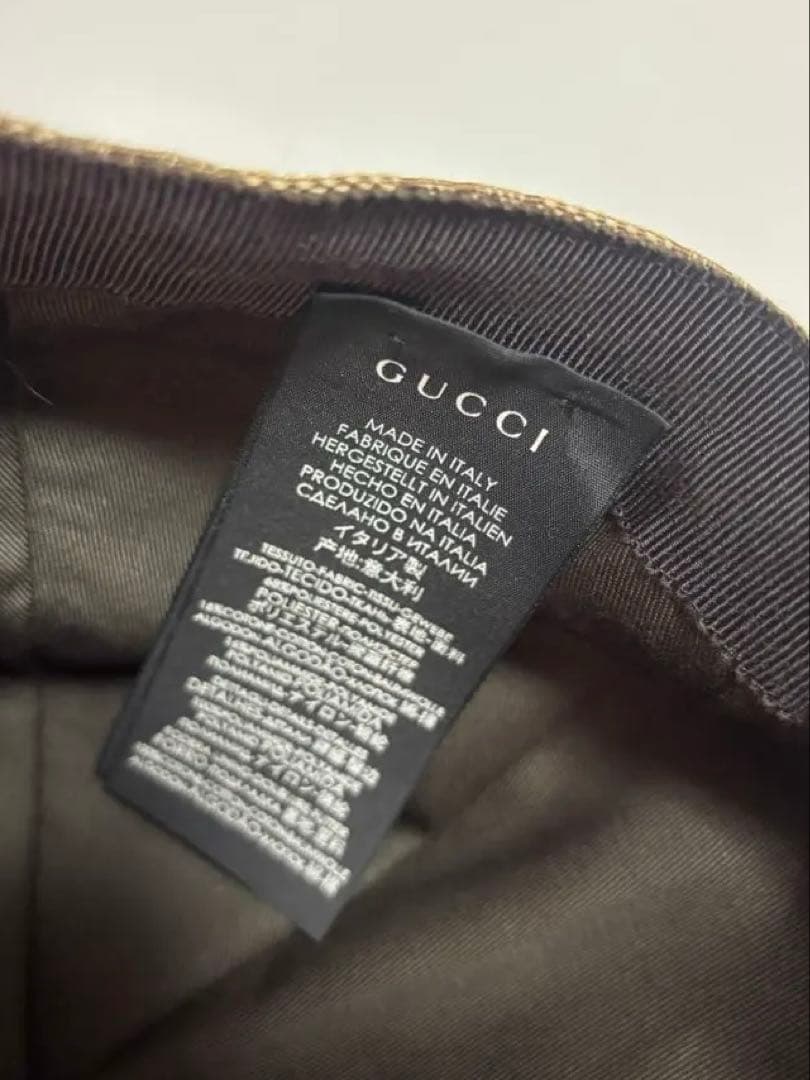 Gucci GGパターン キャップ ベージュ