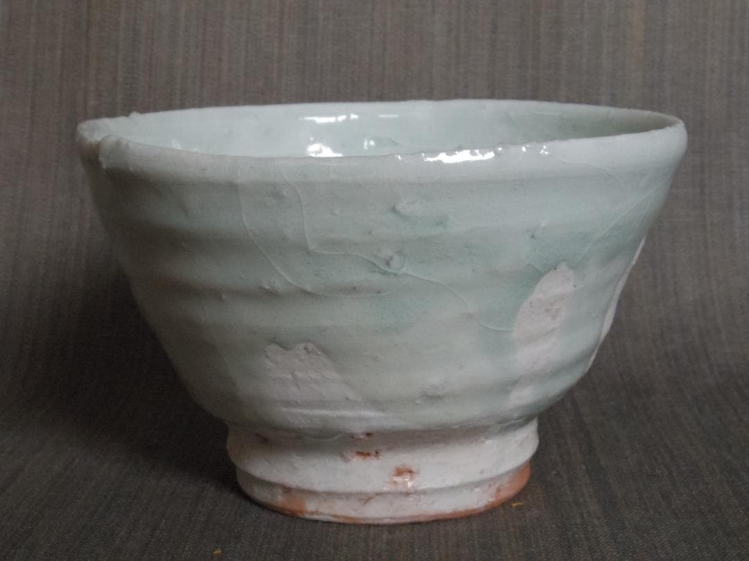 新品★橋口信弘《師：寺本守、渡辺六郎》★灰釉【窯変】茶碗